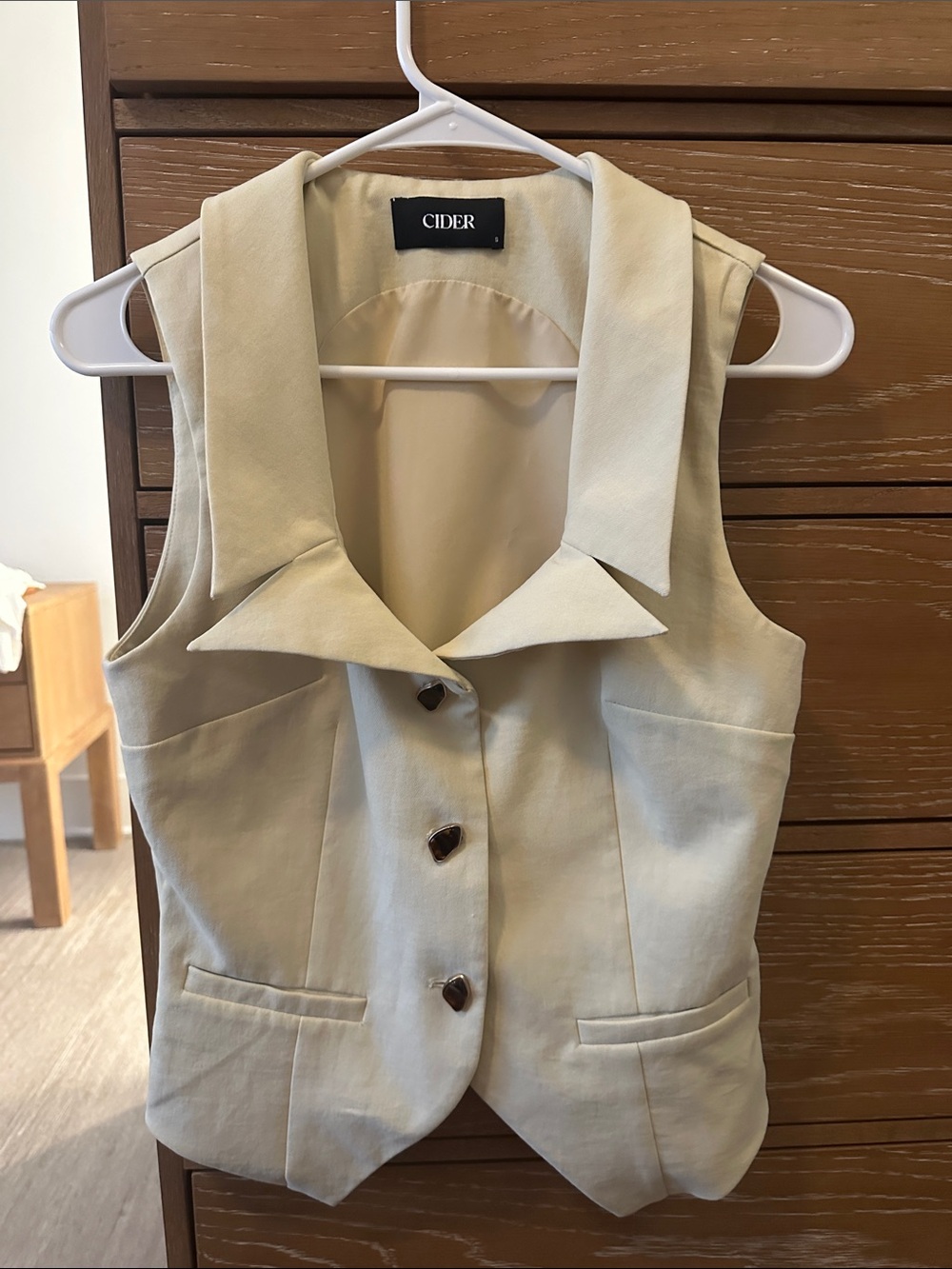 Cider Tan Tailored Sleeveless Vest